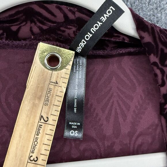 Womens Kimono Size L Purple Burnout Velvet Open Front Fairy Grunge Whimsigoth - Picture 7 of 9